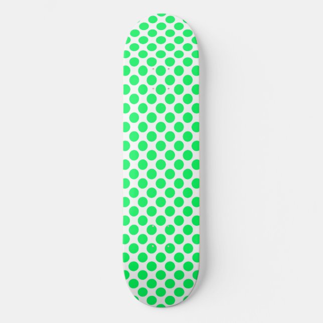 Skate Pontos Brancos Verdes (Frente)
