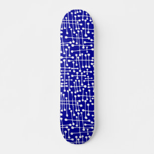 Skate Pontos conectados - branco no azul escuro