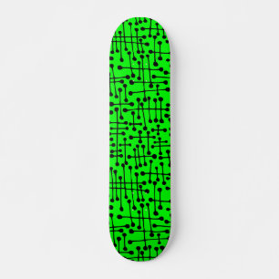 Skate Pontos conectados - Preto em verde