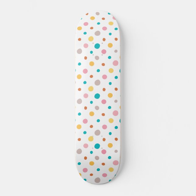 Skate Pontos de Aquarela Multicolores (Frente)