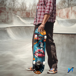 Skate Pop-Arte de Lábios Negros - Ande Rápido, Leve Leve