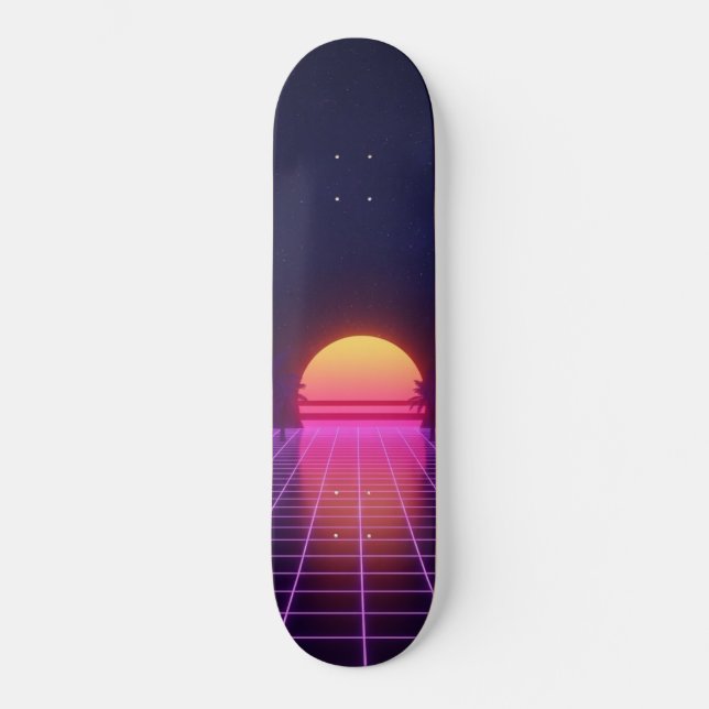 Skate Pôr do Sol dos Anos 80 (Frente)