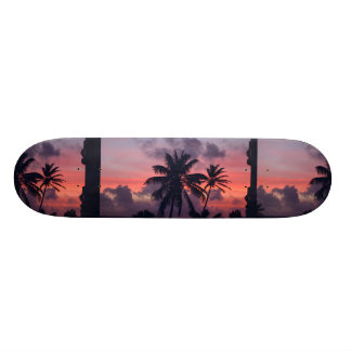 Skate Por do sol tropical brilhante