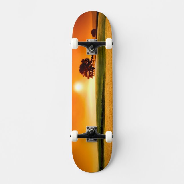 Skate Por do sol vermelho-sangue (Frente)