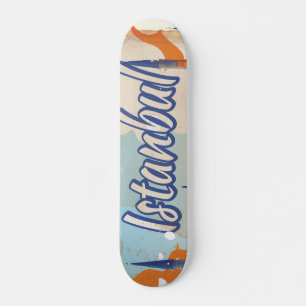 Skate Poster das viagens vintage da mesquita de Istambul