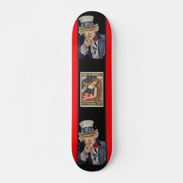 skate Poster de acordar para de  para a América do (Frente)