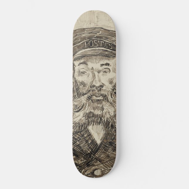 Skate Postman Joseph Roulin (Sepia Sketch) (por van Gogh (Frente)