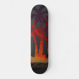 Skate Praia Palm Trees Sunset