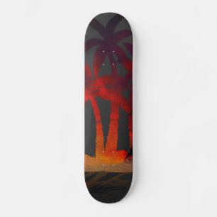 Skate Praia Palm Trees Sunset