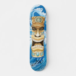 Skate Praia Tiki Wave Blue Monograma