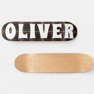 Skate prancheta de xadrez preto-e-branco