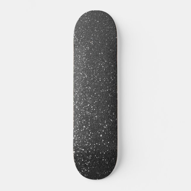 Skate Prata de ouro moderna e brilhante preto simples (Frente)