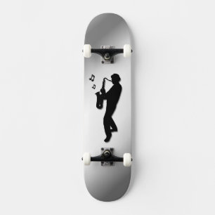 Skate Prata do jogador saxofone