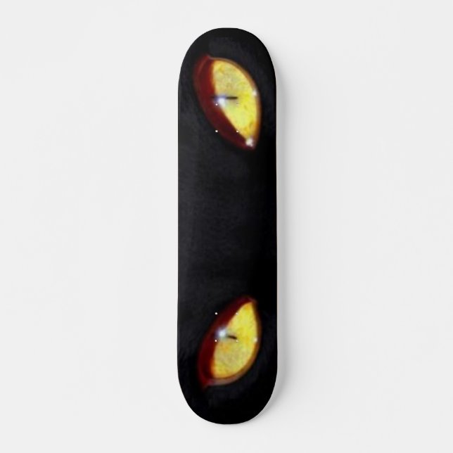 Skate Prato Amarelo de Gato Negro (Frente)