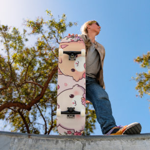 Skate Presente de Amor de Coelho e Urso Kawaii Fofo do D