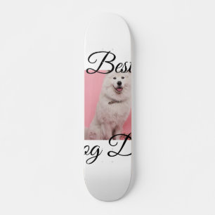 Skate Presente de foto de cachorro colorido simples com