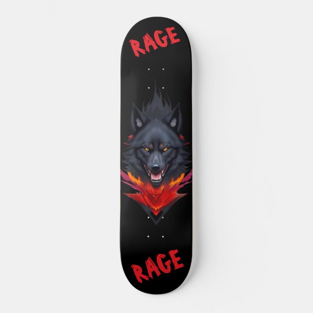 Skate Preto COM Lobos (Frente)