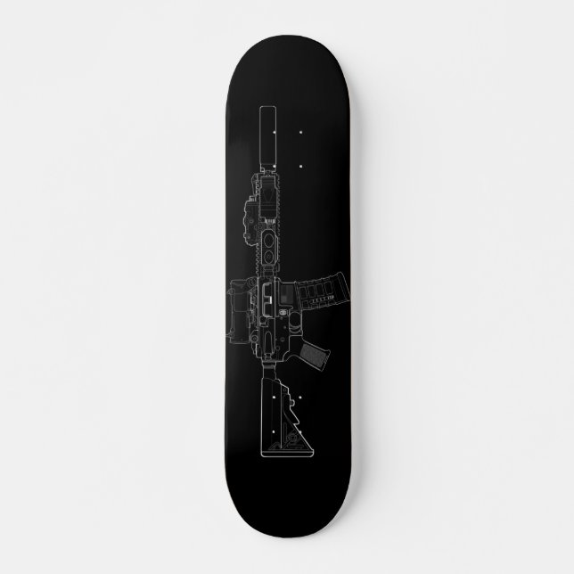 Skate preto da modificação 0 de CQBR MK18 (Frente)