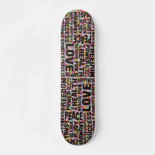 Skate preto das afirmações - teste padrão do coraçã