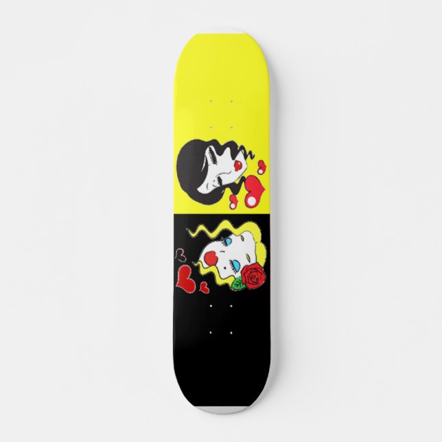 skate preto e amarelo (Frente)