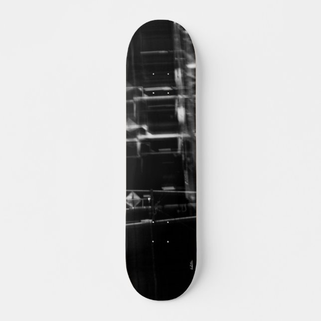 Skate preto e branco foto abstracto (Frente)