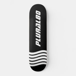 Skate Preto e branco monograma moderno
