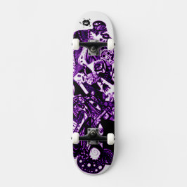 Skate Preto Roxo Legal