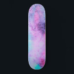 Skate Pretty Pink Blue Purple Salty Watercolor Art<br><div class="desc">This modern and artsy design is perfect for the trendy and stylish woman. It features a hand-painted bright pink, purple, teal green, and blue sea salt salty watercolor print. It's cool, unique, girly, and contemporary. Stylize with this unique and one-of-a-kind design hand-painted by the artist of the brand La Femme,...</div>