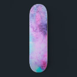 Skate Pretty Pink Blue Purple Salty Watercolor Art<br><div class="desc">This modern and artsy design is perfect for the trendy and stylish woman. It features a hand-painted bright pink, purple, teal green, and blue sea salt salty watercolor print. It's cool, unique, girly, and contemporary. Stylize with this unique and one-of-a-kind design hand-painted by the artist of the brand La Femme,...</div>