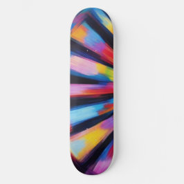 Skate Prismatic Radiance: Abstract Sunburst Radio Waves 