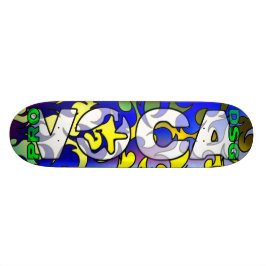 Skate Pro branco Skatedeck do design de Voca