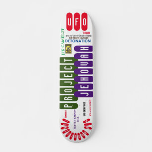 Skate PROJETO DE OVNI JEHOVAH skateboard, deck de 7¾"