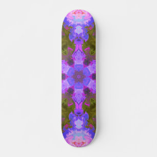 Skate Psicodélica Flor Roxo e Azul