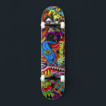 Skate Psicodélica para skatistas<br><div class="desc">Torne este Psicodélico para Skateboarders seu próprio texto. Para acessar ferramentas avançadas de edição,  vá para "Personalizar este modelo" e clique em "Detalhes",  role para baixo e pressione o link "clicar para personalizar mais".</div>