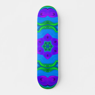 Skate Psicodélico Hippie Flor Arco-Íris