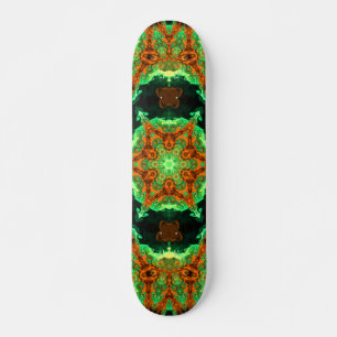 Skate Psicodélico Hippie Verde e Laranja