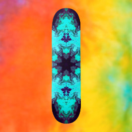 Skate Psicodélico Mandala Flor Azul e Roxo