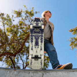 Skate psychedelic abstract art black and white