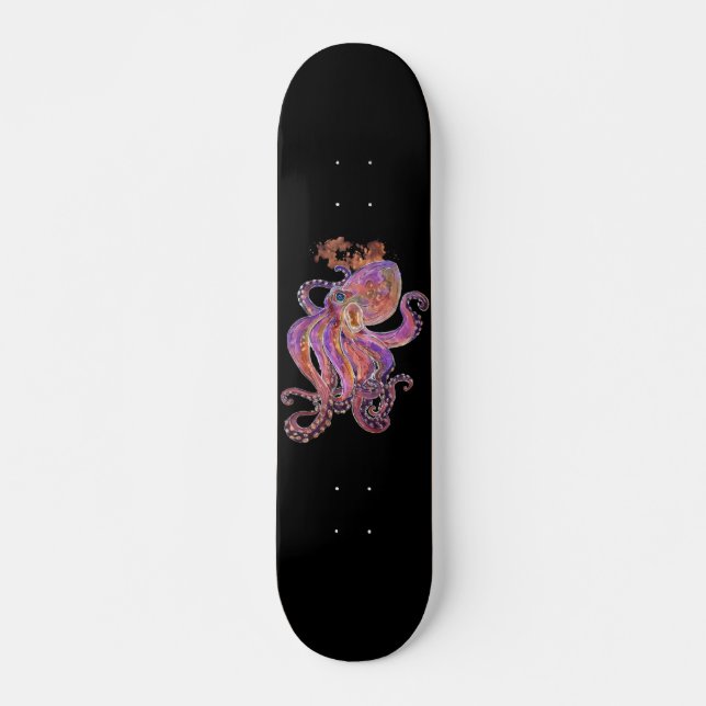 Skate Psychedelic Purple Deep Sea Kraken (Frente)