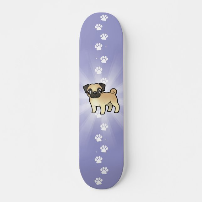 Skate Pug dos desenhos animados (Frente)
