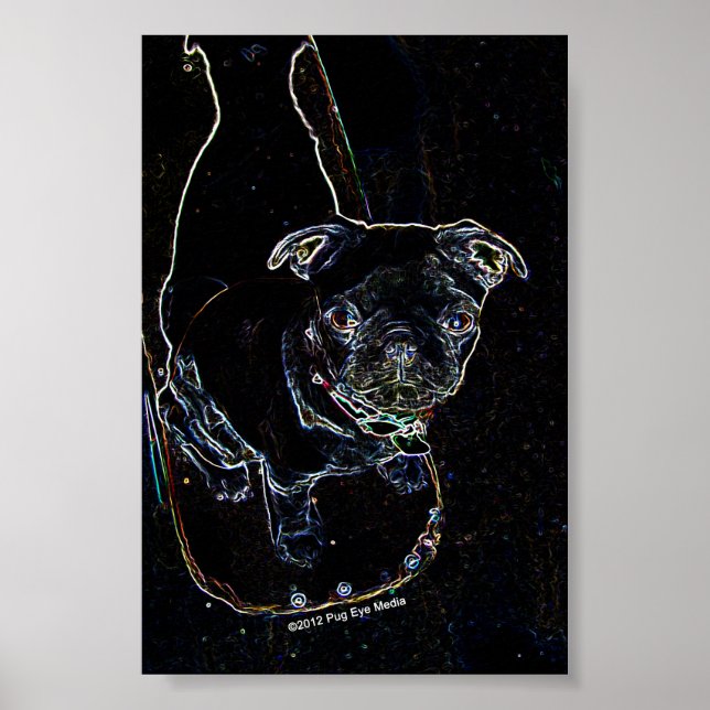 Skate Pug Poster (Frente)