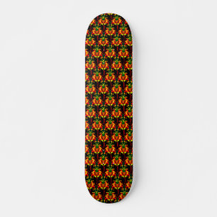 Skate Pumpkin Cabeça Flaming Padrão de Interbloqueio