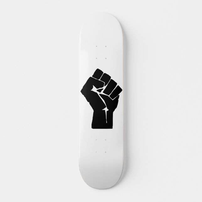 Skate Punho Negro Levantado - Protesto de Resistência (Frente)