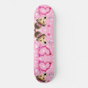 Skate Puppy com fita rosa - Amor