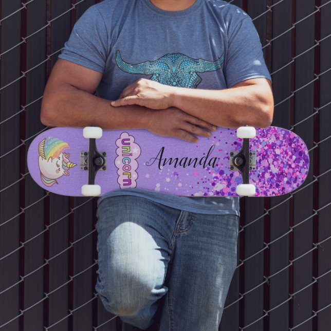 Skate Purple glitter unicorn (Ao ar livre 3)