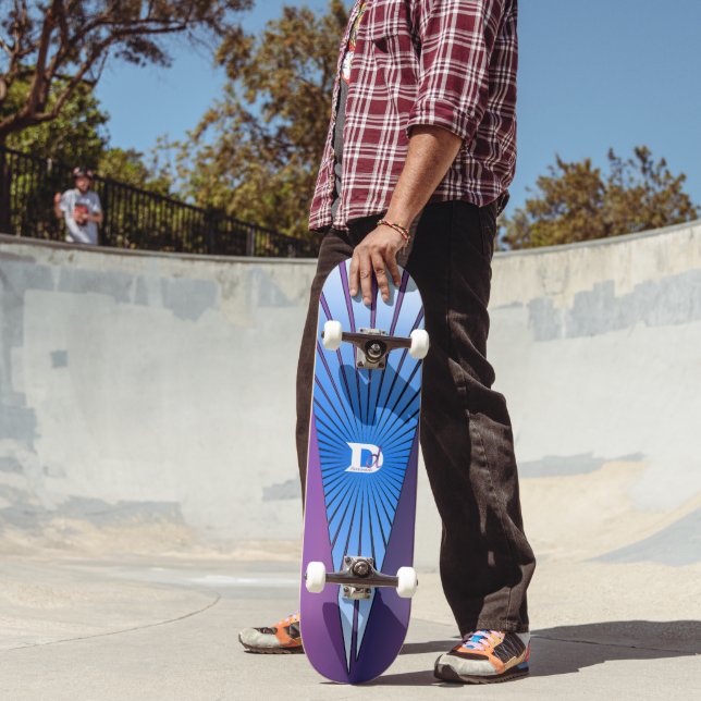Skate Púrpura com Marca de Dias Azuis (Ao ar livre 2)