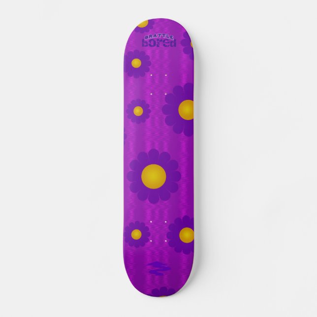 Skate Púrpura Daisy Brattle Bord (Frente)