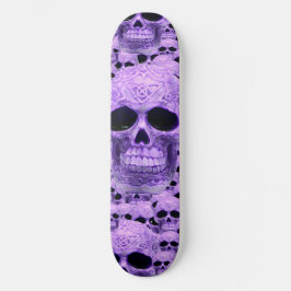 Skate Púrpura do crânio gótico