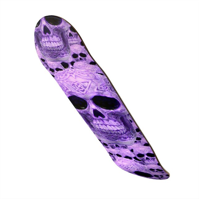 Skate Púrpura do crânio gótico (Frente)