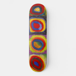 Skate Quadrados com Círculos Concêntricos Kandinsky
